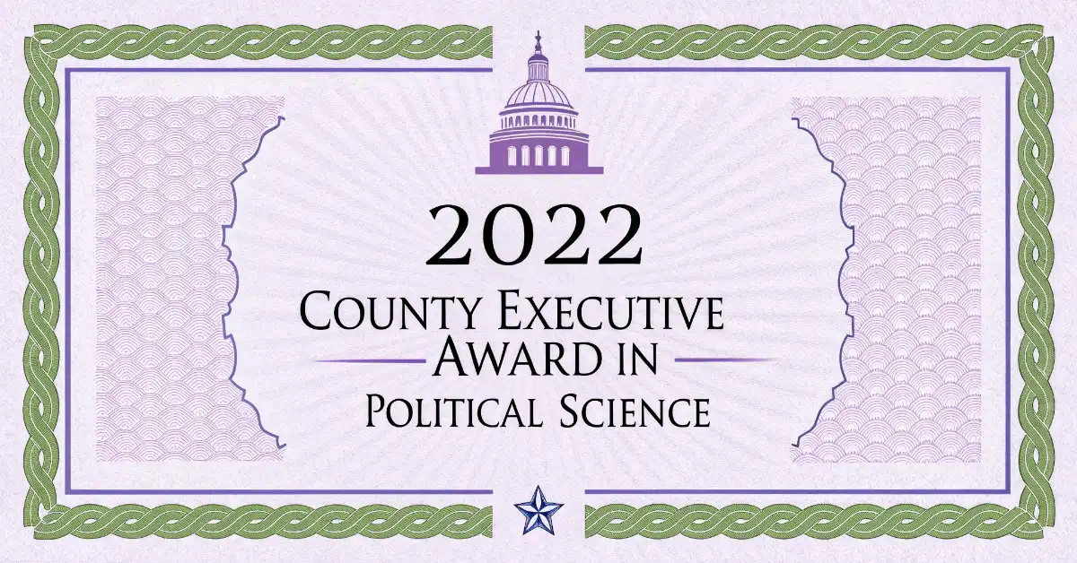 2022 County Executive Award in Political Science