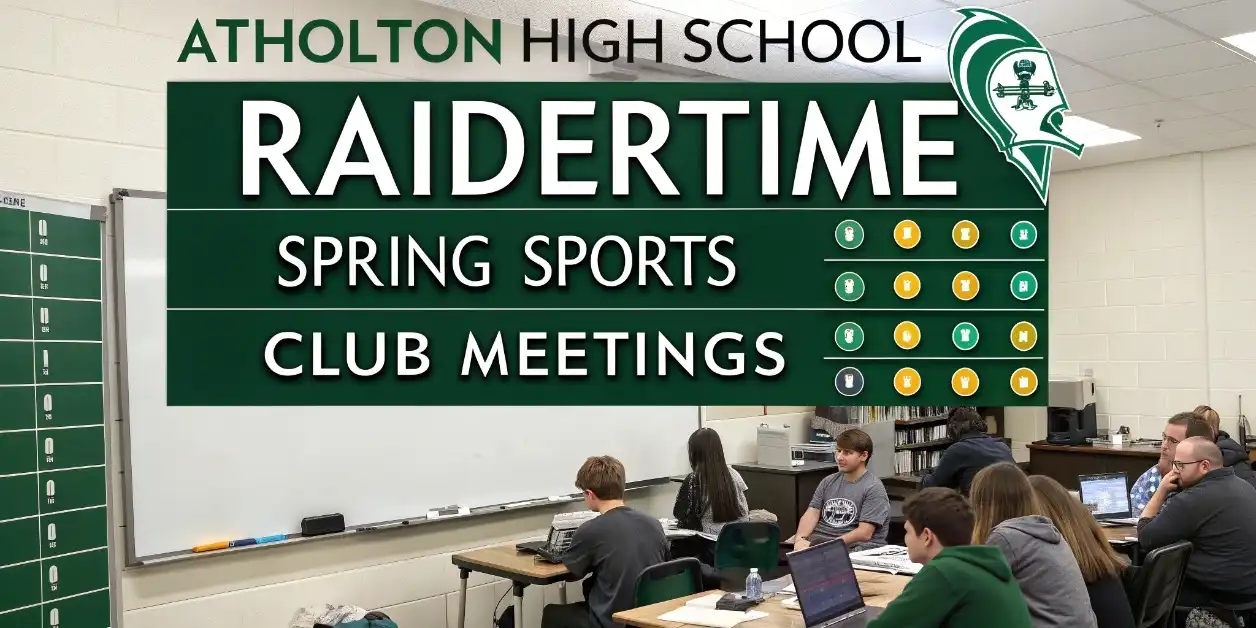 Atholton High School Schedules RaiderTime Spring Sports and Club Meetings