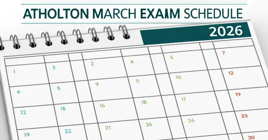 Atholton March Exam Schedule