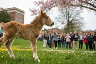 UMD Baby Horse Charm Born During Spring Break Surprises Students