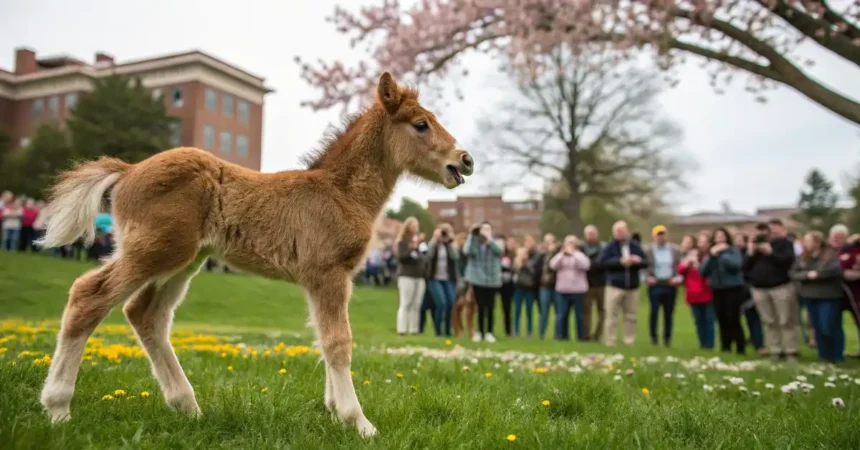 UMD Baby Horse Charm Born During Spring Break Surprises Students
