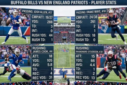 Buffalo Bills vs New England Patriots Match Player Stats