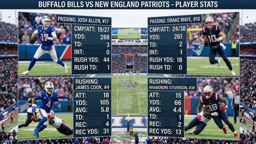Buffalo Bills vs New England Patriots Match Player Stats