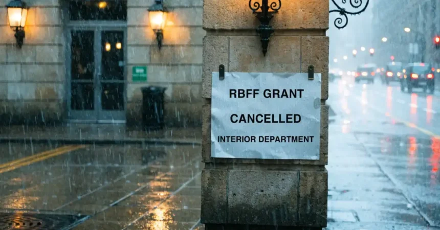 Interior Department RBFF Grant Cancellation Impacts 2026 Fishing