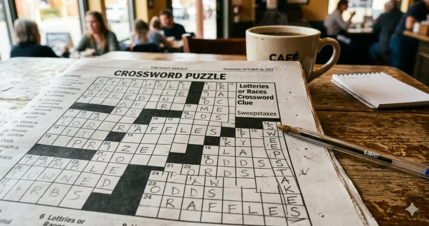 Lotteries or Races Crossword Clue