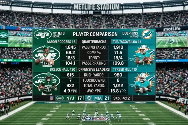 New York Jets vs Miami Dolphins Match Player Stats Reveal