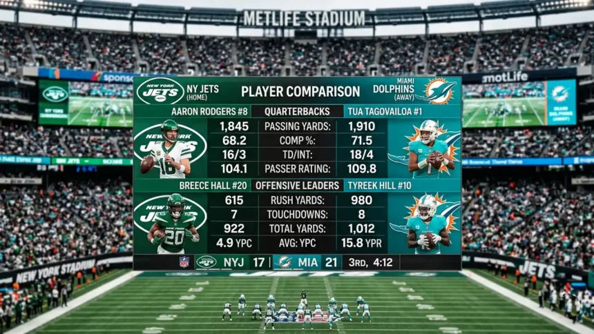 New York Jets vs Miami Dolphins Match Player Stats Reveal