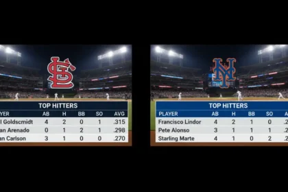 St. Louis Cardinals vs Mets Match Player Stats