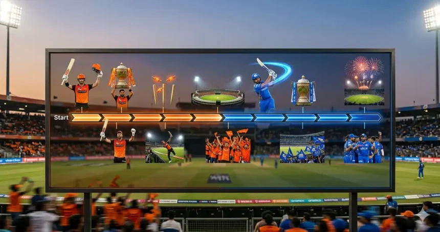 Sunrisers Hyderabad vs Mumbai Indians Timeline