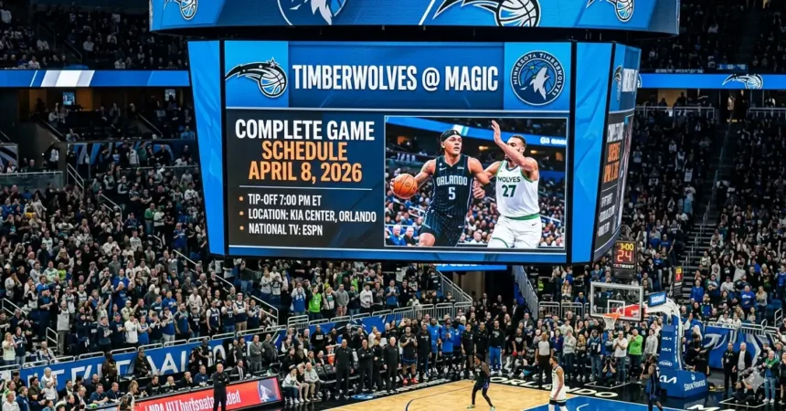 Timberwolves @ Magic Complete Game Schedule for April 8, 2026
