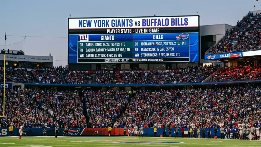 new york giants vs buffalo bills match player stats