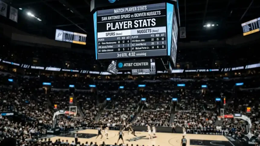 san antonio spurs vs denver nuggets match player stats