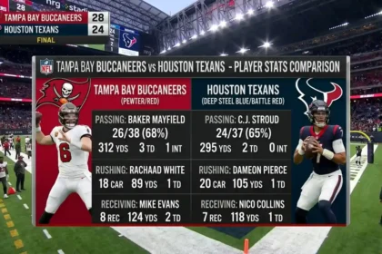 tampa bay buccaneers vs houston texans match player stats