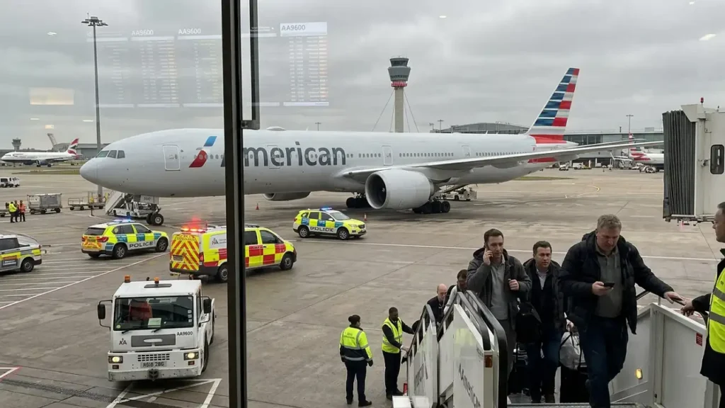AA9600 Flight Diversion London Impact