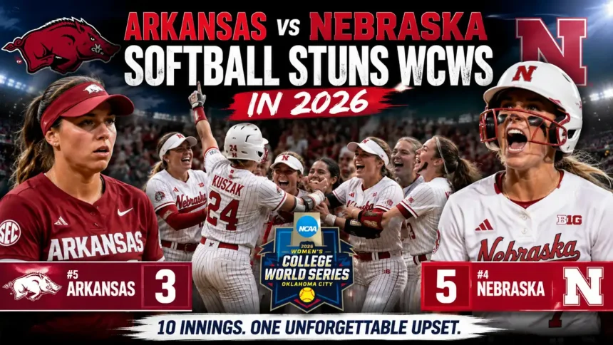 Arkansas vs Nebraska Softball Stuns WCWS in 2026