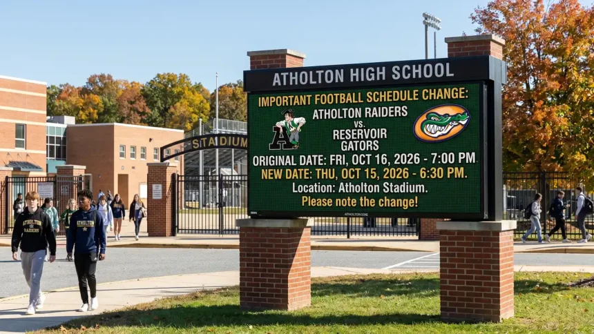 Atholton vs Reservoir Football Schedule Changing 2026