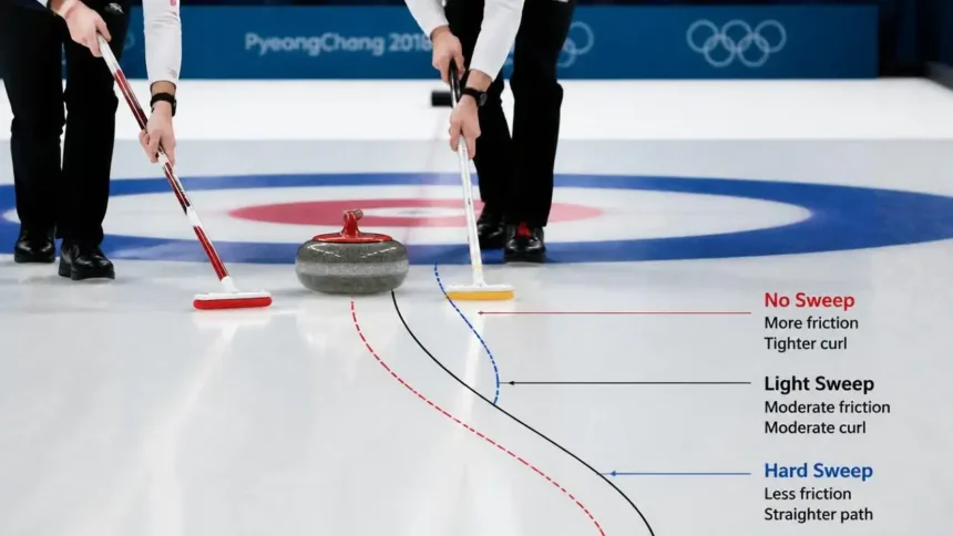 How Do Brooms Affect The Stone's Path in Olympic Curling