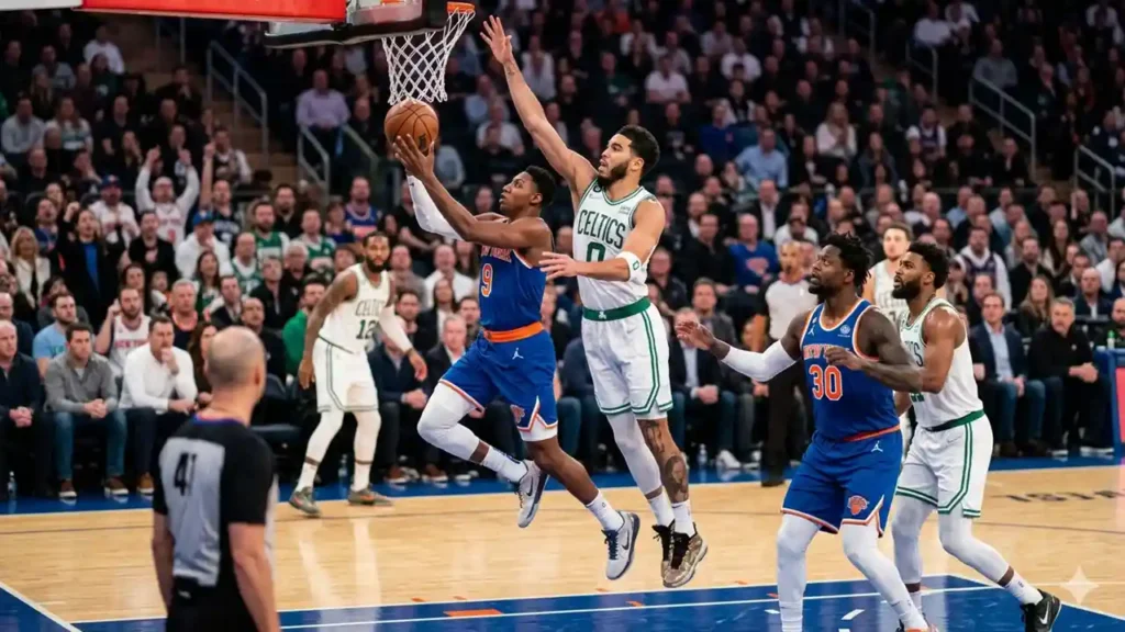 boston celtics vs knicks match player stats
