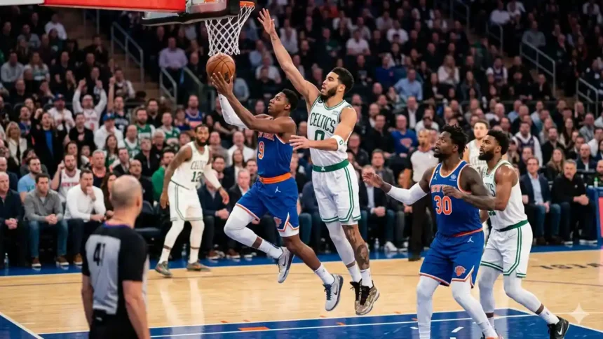 boston celtics vs knicks match player stats