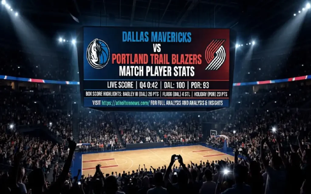 dallas mavericks vs portland trail blazers match player stats
