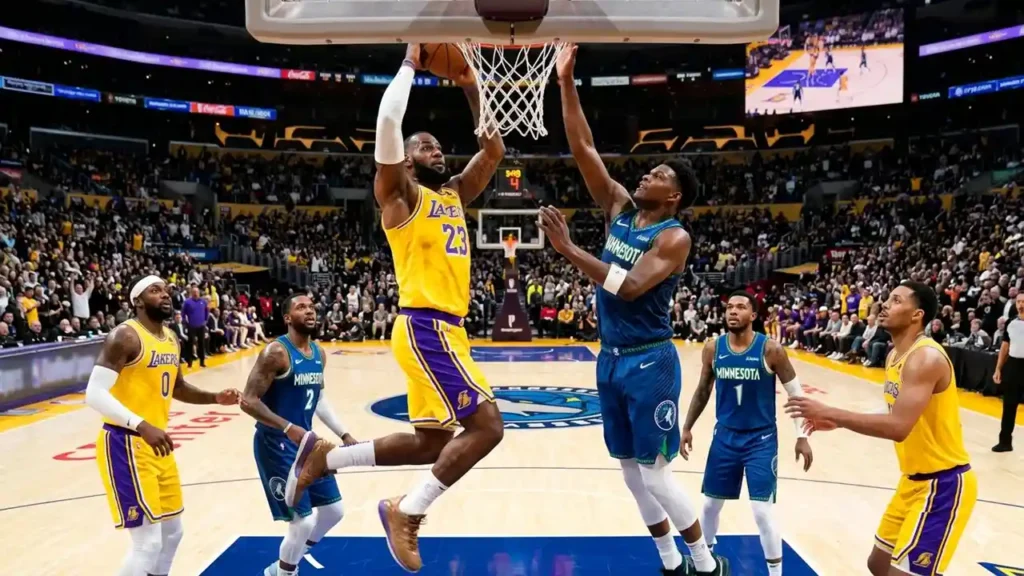 lakers vs timberwolves match player stats