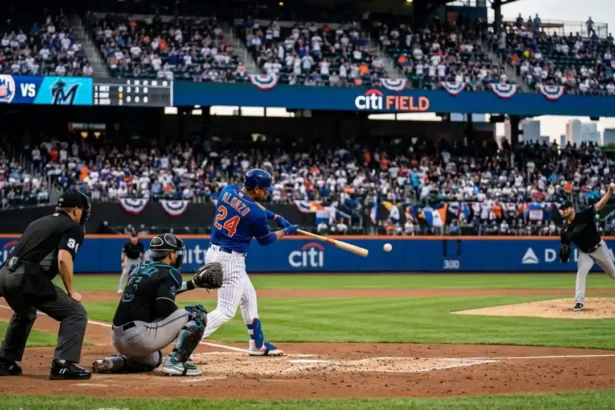 mets vs miami marlins match player stats