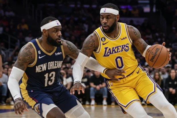 new orleans pelicans vs lakers match player stats