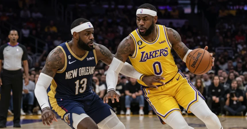 new orleans pelicans vs lakers match player stats