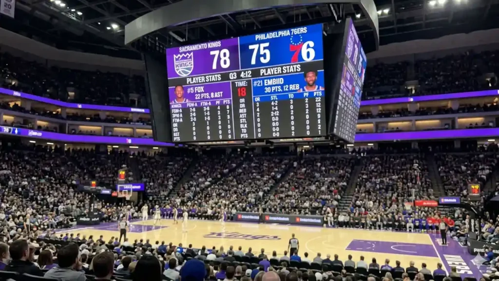 sacramento kings vs 76ers match player stats