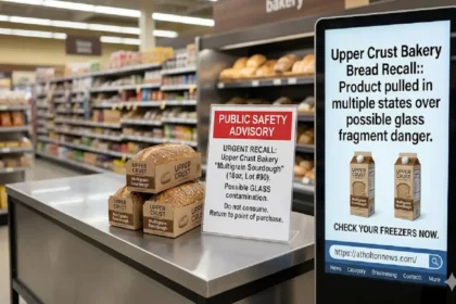 upper crust bakery bread in multiple states recalled due to possible glass fragments