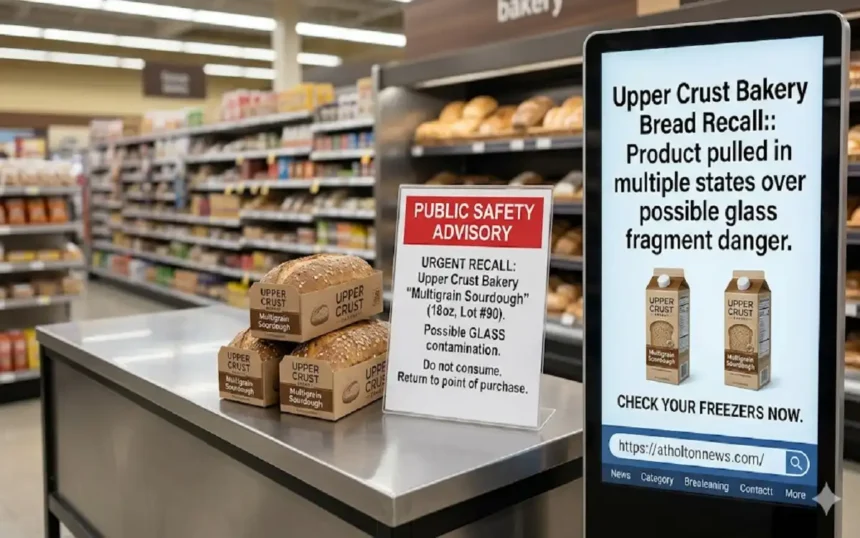 upper crust bakery bread in multiple states recalled due to possible glass fragments