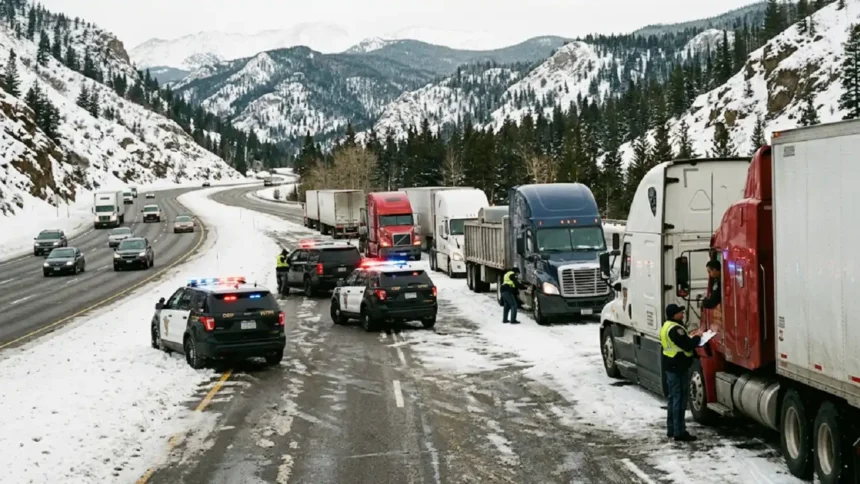 Colorado Truck Citations I-70 Chain Laws Surge in 2026