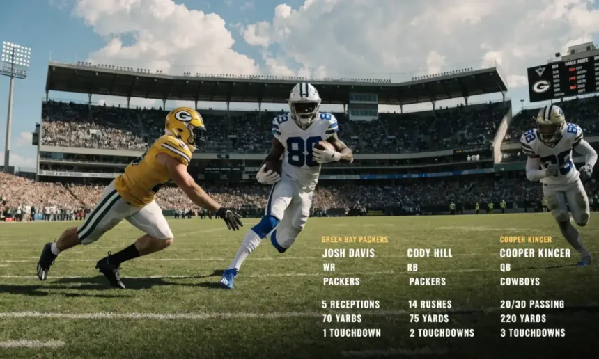 Green Bay Packers vs Dallas Cowboys Match Player Stats