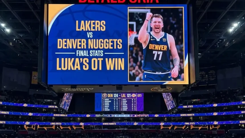 Lakers vs Denver Nuggets Match Player Stats Luka's OT Win