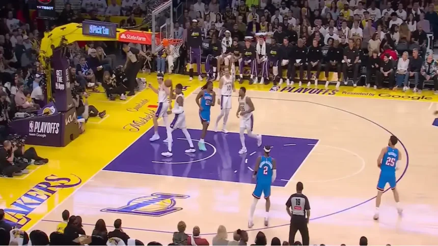 Lakers vs OKC Thunder Match Player Stats
