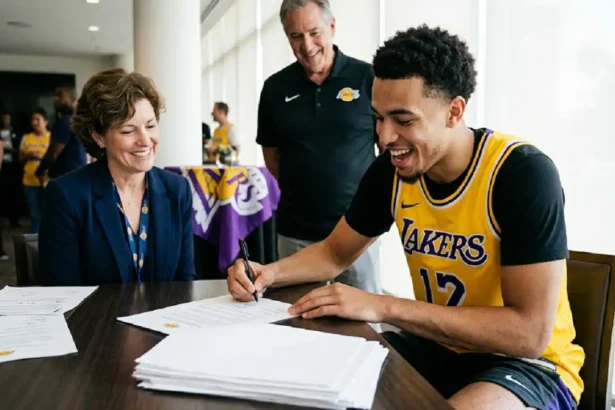 Los Angeles Lakers Kylor Kelley Signing