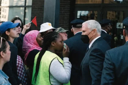 Mike Pence Heritage Foundation Clash