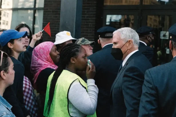 Mike Pence Heritage Foundation Clash