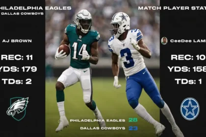 Philadelphia Eagles vs Dallas Cowboys Match Player Stats