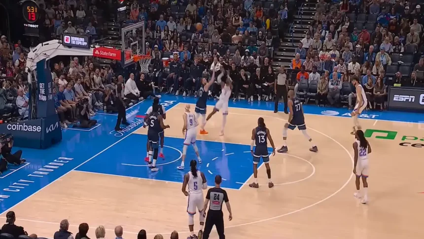 Timberwolves vs Oklahoma City Thunder Match Player Stats