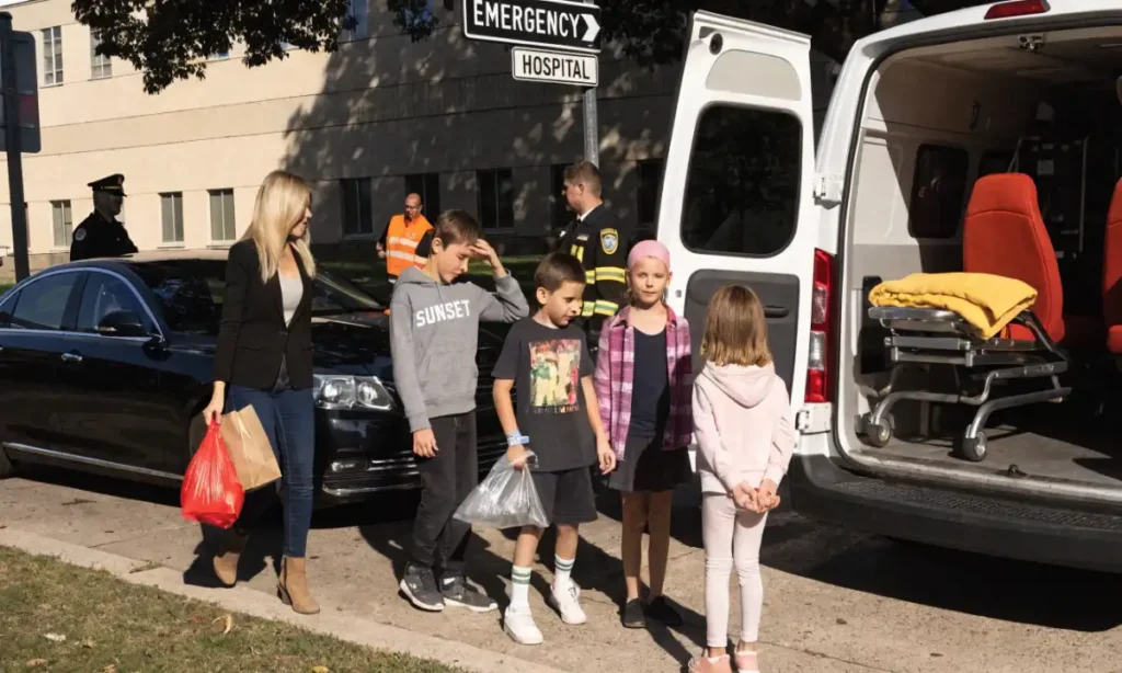 Tori Spelling, 4 Kids Hospitalized After Crash