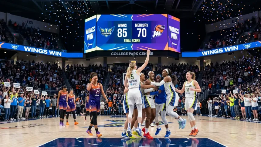 Who Won the Most Recent Mercury vs. Wings Match