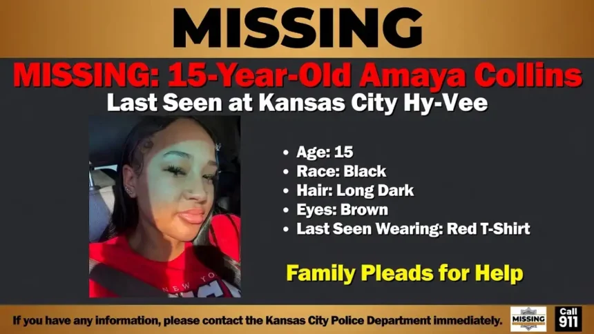 15-Year-Old, Amaya Collins, Last Seen at Kansas City Hy-Vee, Family Pleads for Help