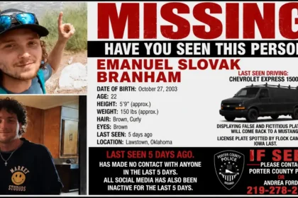 50-State Alert Issued for Missing Indiana Man Emanuel Slovak Branham, Last Seen in Oklahoma