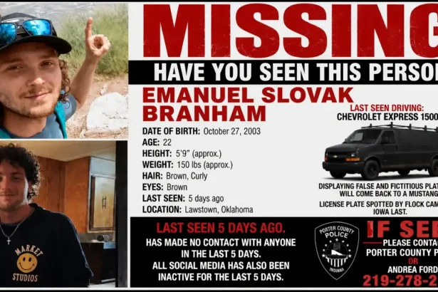 50-State Alert Issued for Missing Indiana Man Emanuel Slovak Branham, Last Seen in Oklahoma