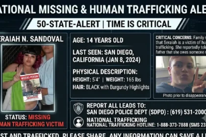 Nationwide Alert Issued for Missing 14-Year-Old Seraiah N. Sandoval Amid Human Trafficking Concerns