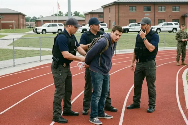 NCIS Agents Arrested a Fan on a Military Base Track