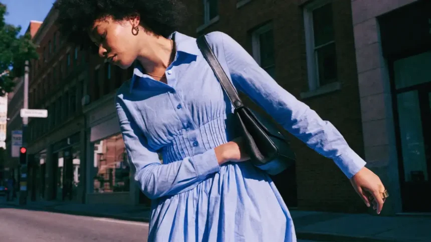 Old Navy Women's Pintuck-Waist Midi Shirt Dress Sells Fast
